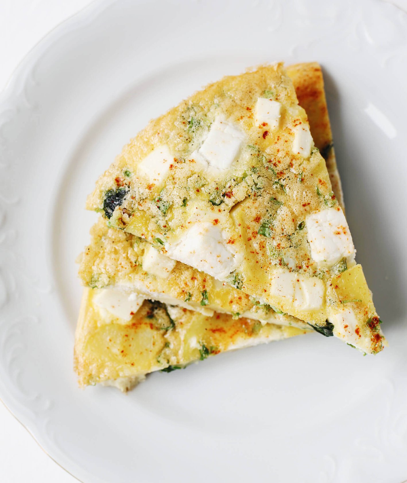 Frittata z ziemniakami, szpinakiem i fetą (fot. Sylwia Kaleta)